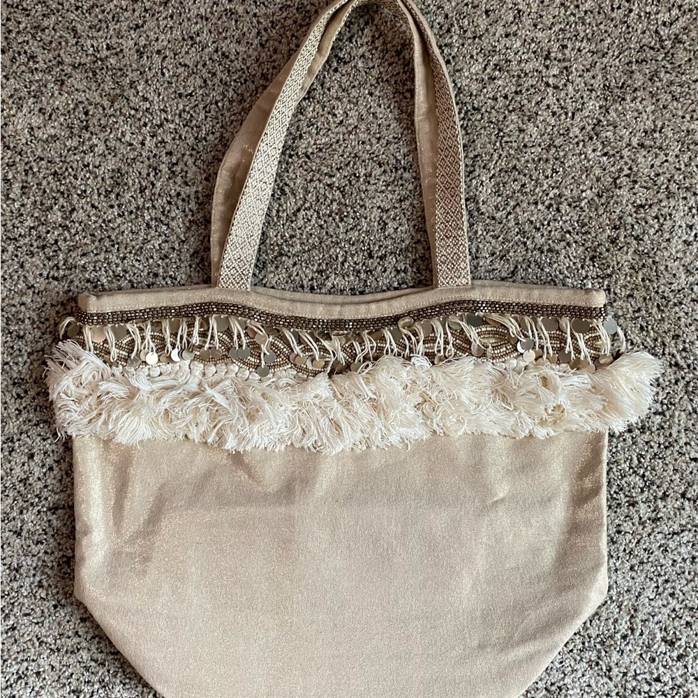 Fringed Chico’s handbag